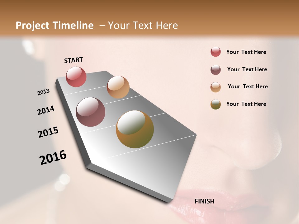 Glamour Hairstyle Jewelry PowerPoint Template