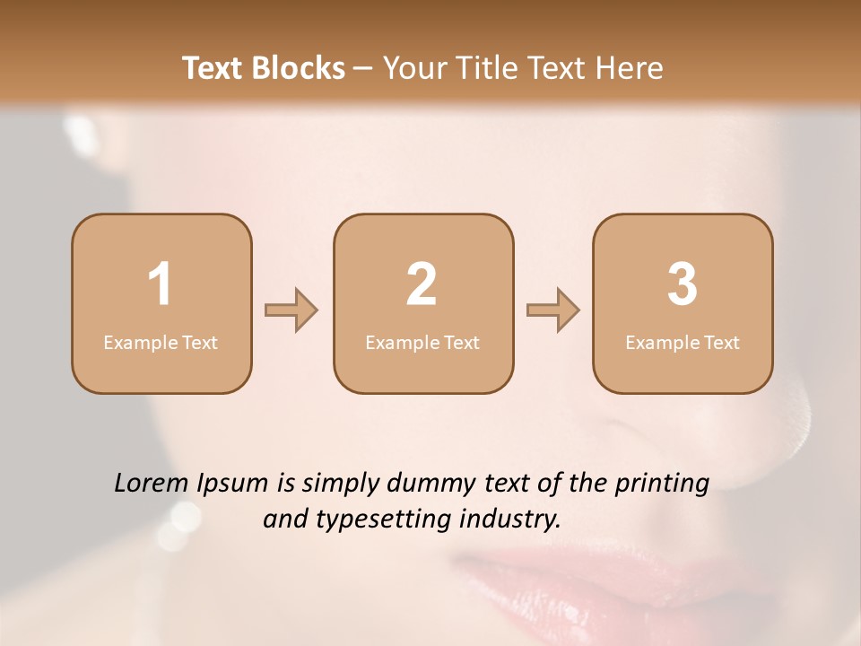 Glamour Hairstyle Jewelry PowerPoint Template