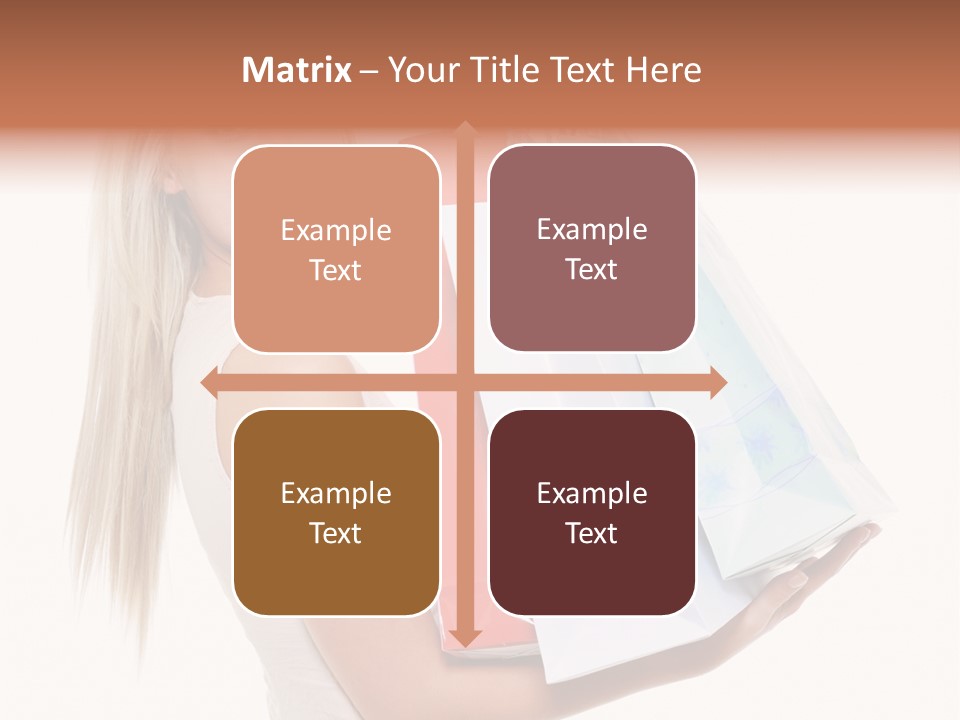 Shopping Blonde Closeup PowerPoint Template