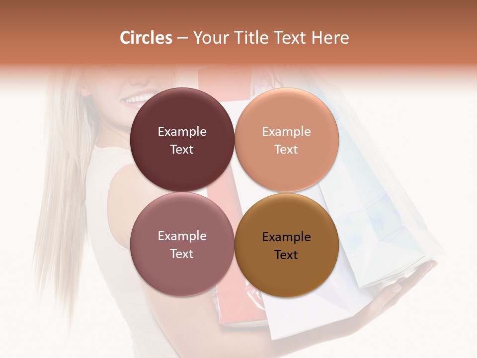 Shopping Blonde Closeup PowerPoint Template