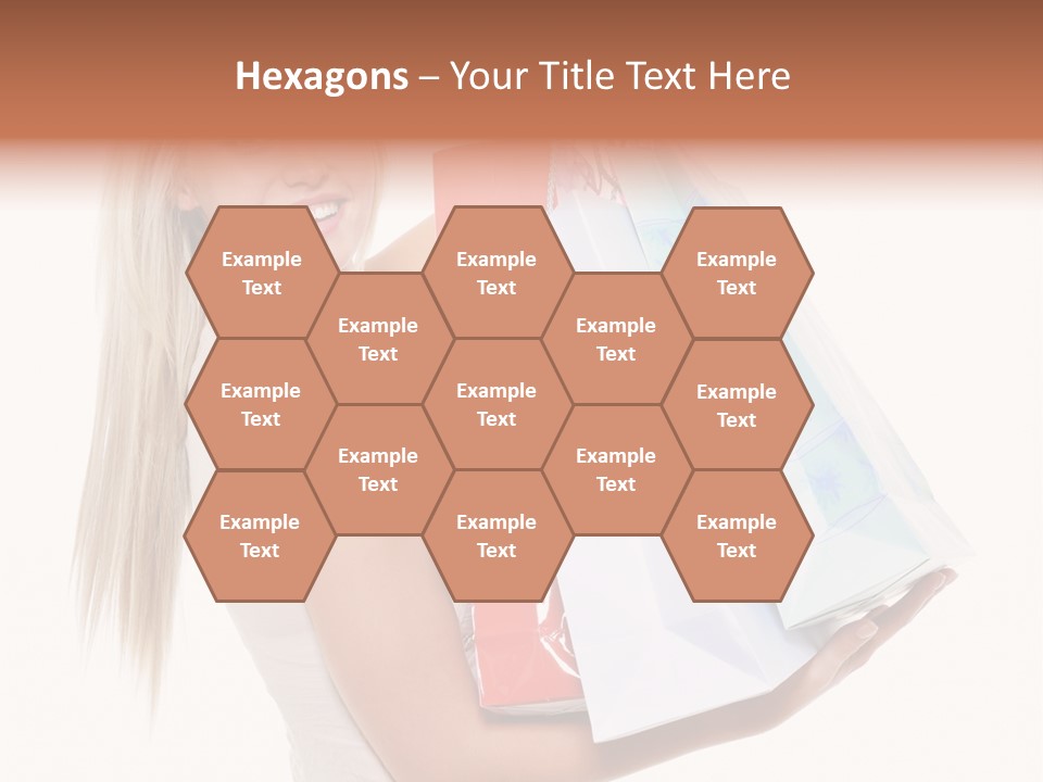 Shopping Blonde Closeup PowerPoint Template