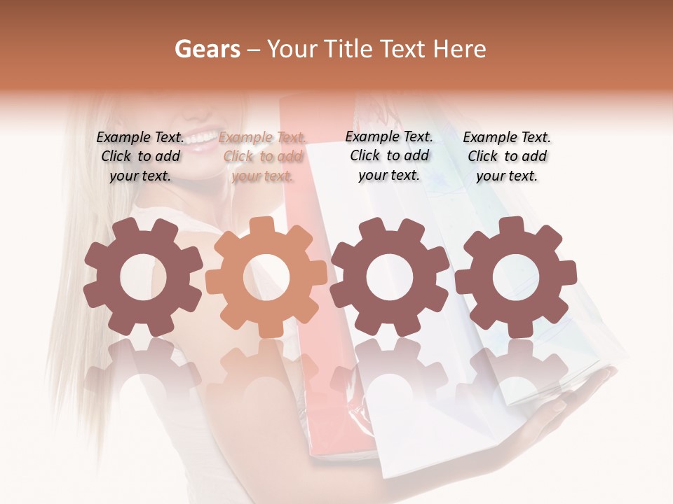 Shopping Blonde Closeup PowerPoint Template