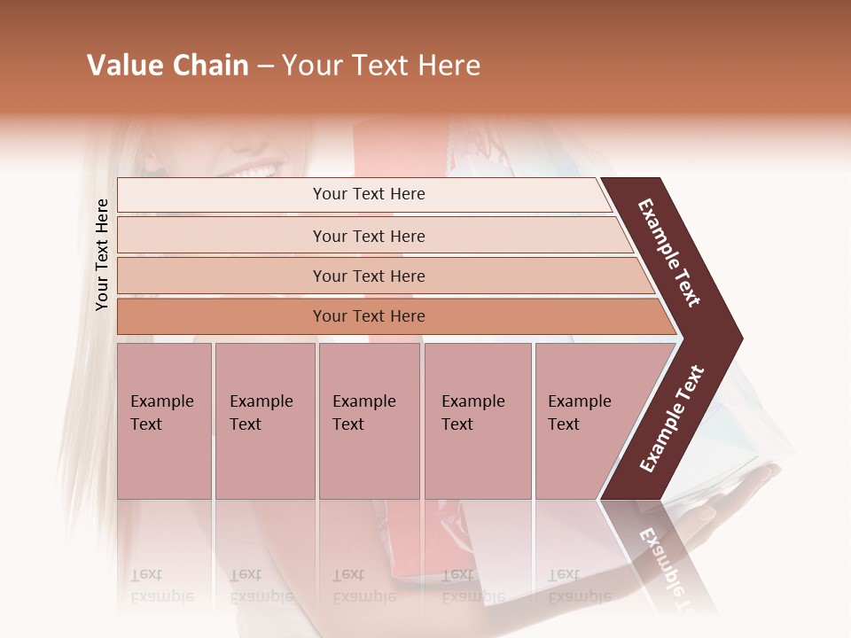 Shopping Blonde Closeup PowerPoint Template