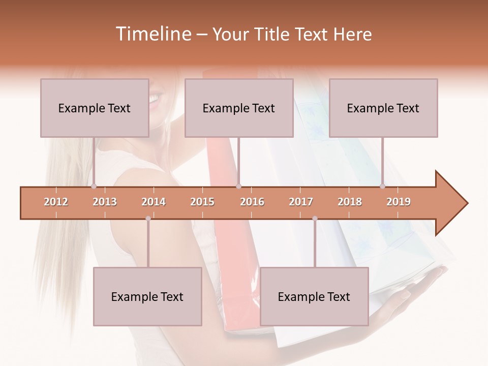 Shopping Blonde Closeup PowerPoint Template