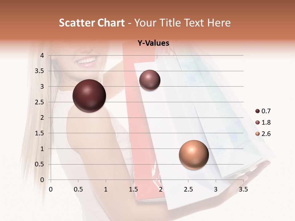 Shopping Blonde Closeup PowerPoint Template