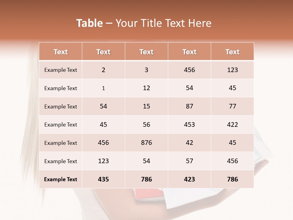 Shopping Blonde Closeup PowerPoint Template