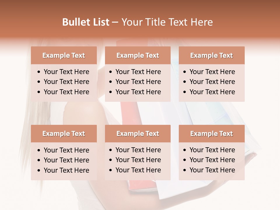 Shopping Blonde Closeup PowerPoint Template