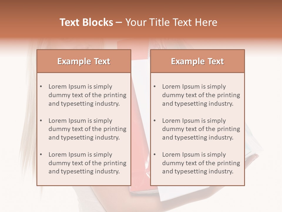 Shopping Blonde Closeup PowerPoint Template