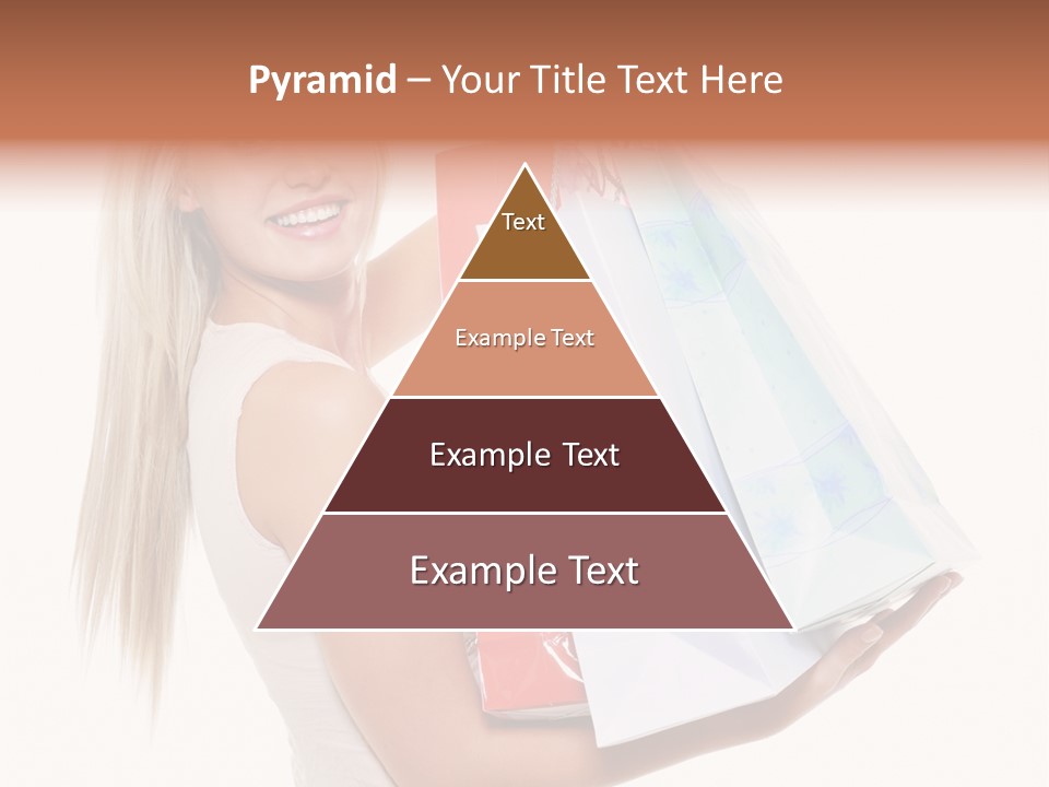 Shopping Blonde Closeup PowerPoint Template