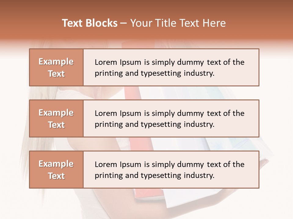 Shopping Blonde Closeup PowerPoint Template