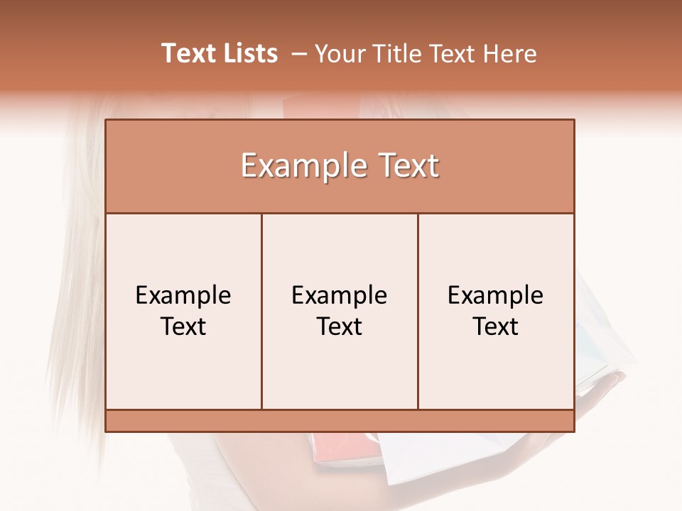 Shopping Blonde Closeup PowerPoint Template