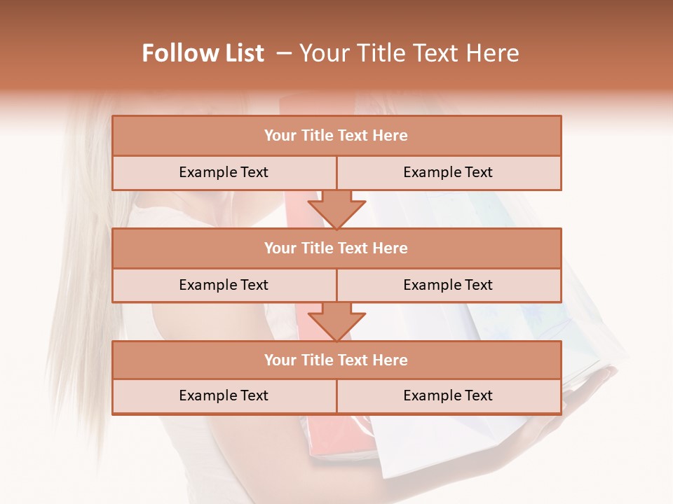 Shopping Blonde Closeup PowerPoint Template