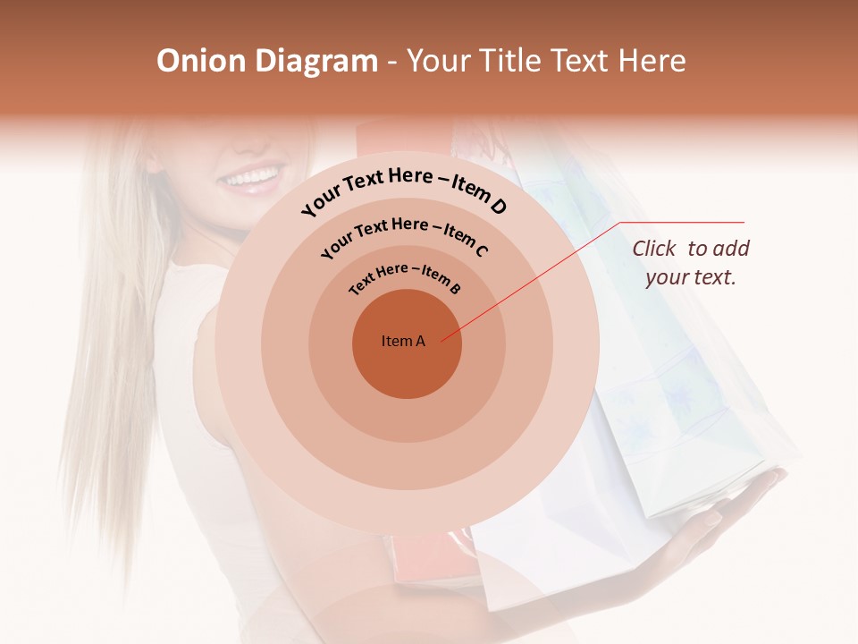 Shopping Blonde Closeup PowerPoint Template