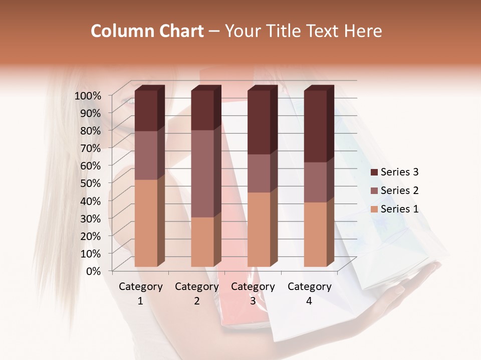 Shopping Blonde Closeup PowerPoint Template