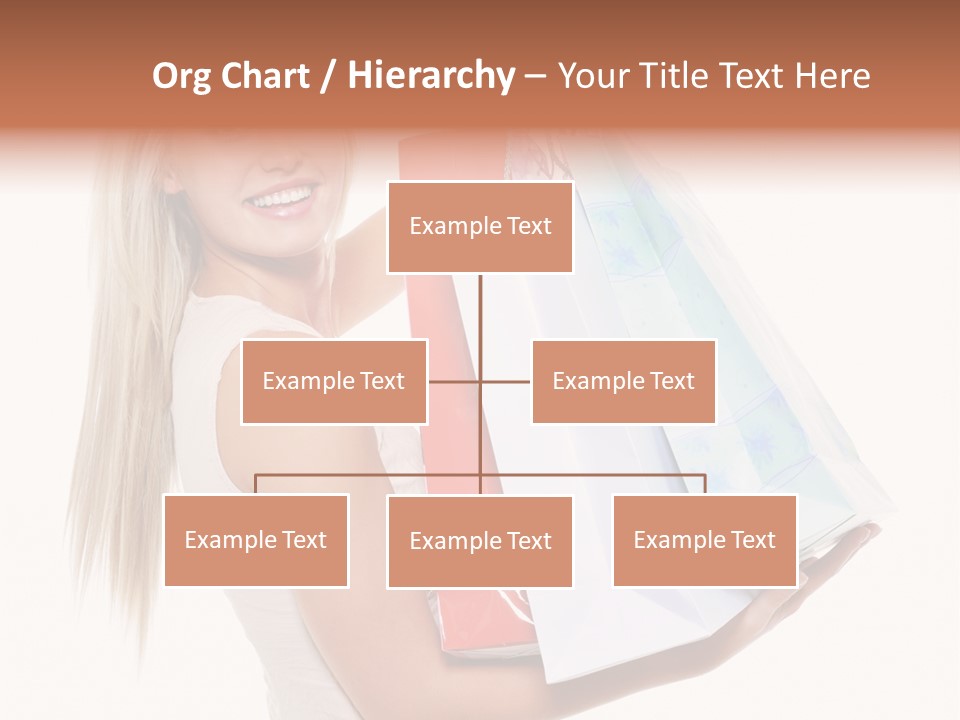 Shopping Blonde Closeup PowerPoint Template