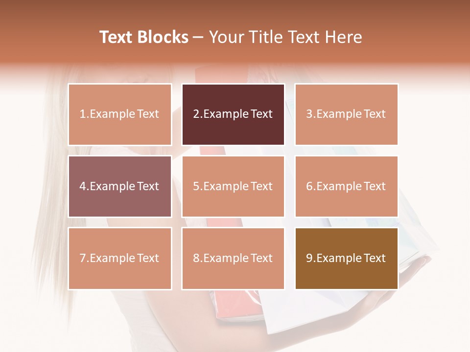 Shopping Blonde Closeup PowerPoint Template