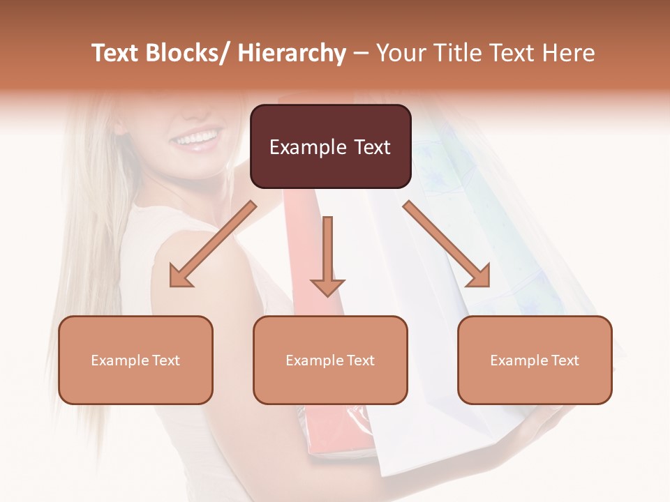 Shopping Blonde Closeup PowerPoint Template