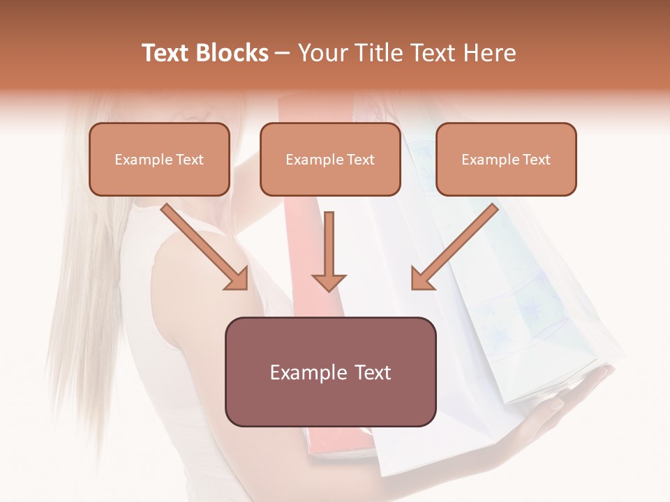 Shopping Blonde Closeup PowerPoint Template