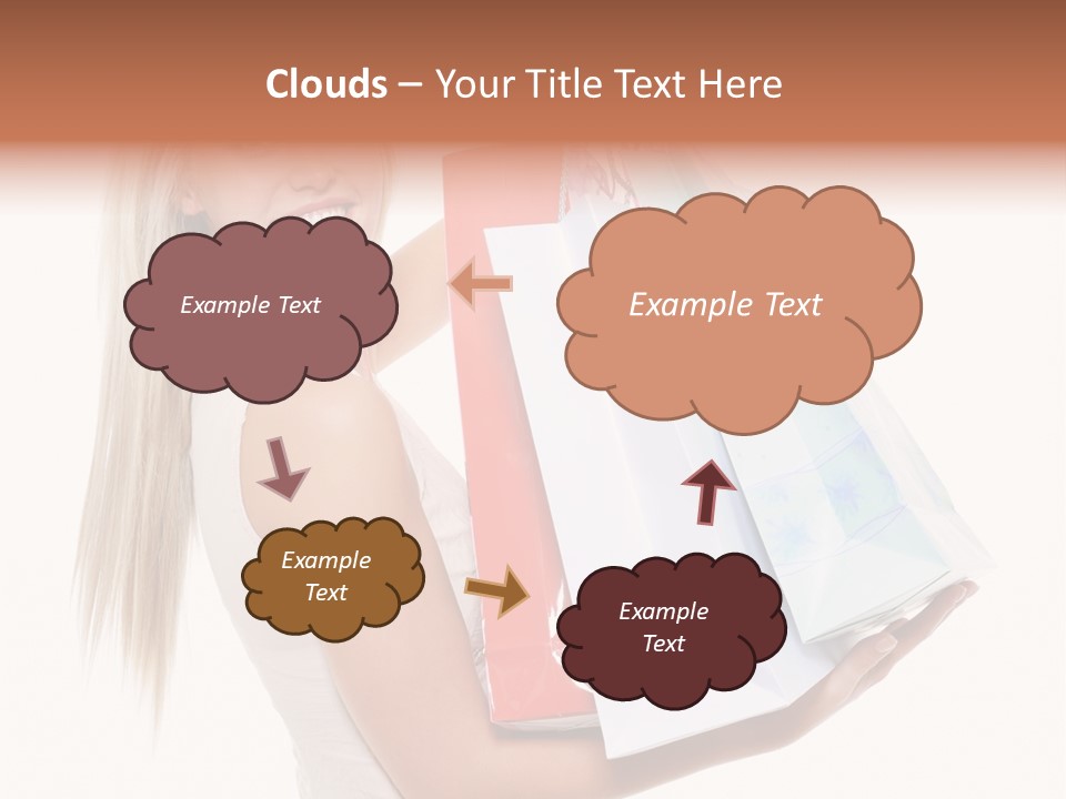 Shopping Blonde Closeup PowerPoint Template