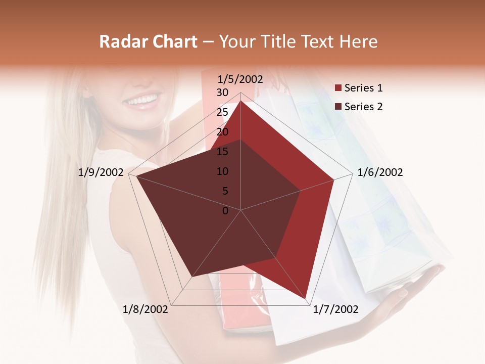 Shopping Blonde Closeup PowerPoint Template