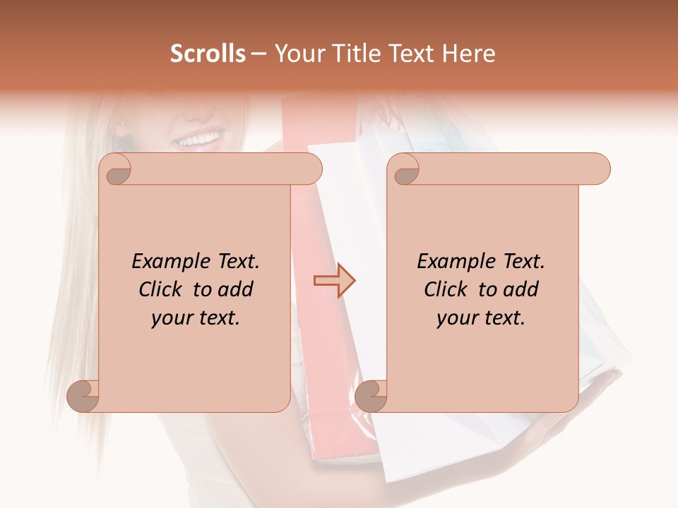 Shopping Blonde Closeup PowerPoint Template