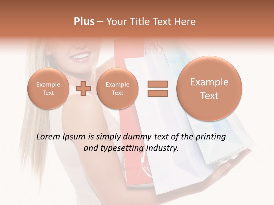 Shopping Blonde Closeup PowerPoint Template