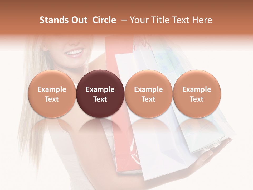 Shopping Blonde Closeup PowerPoint Template