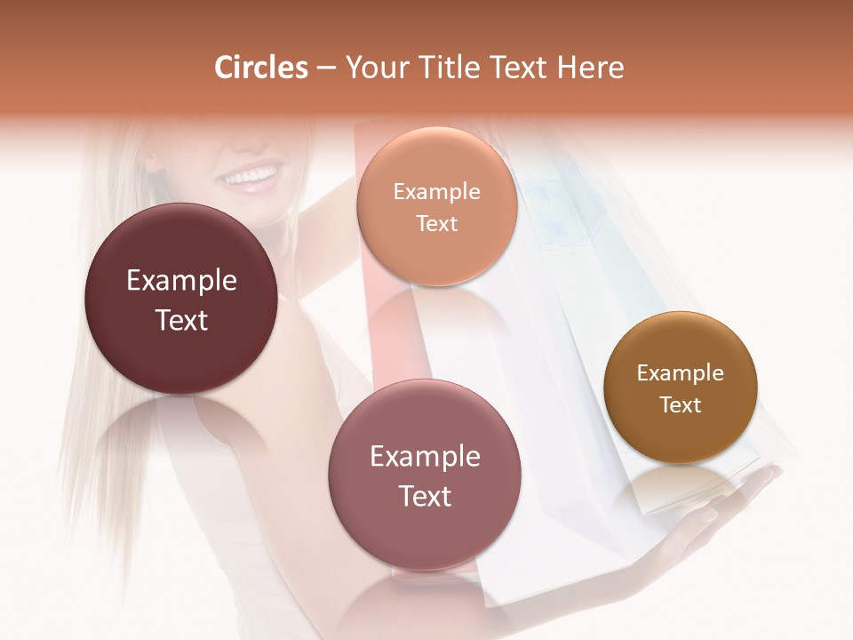 Shopping Blonde Closeup PowerPoint Template