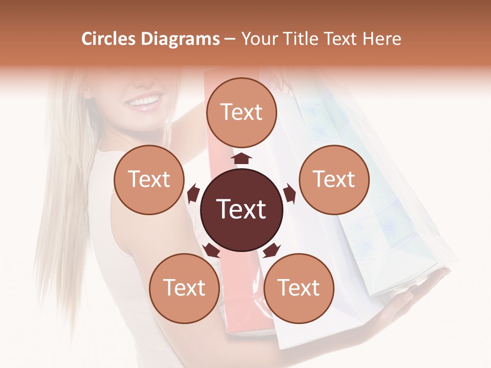 Shopping Blonde Closeup PowerPoint Template