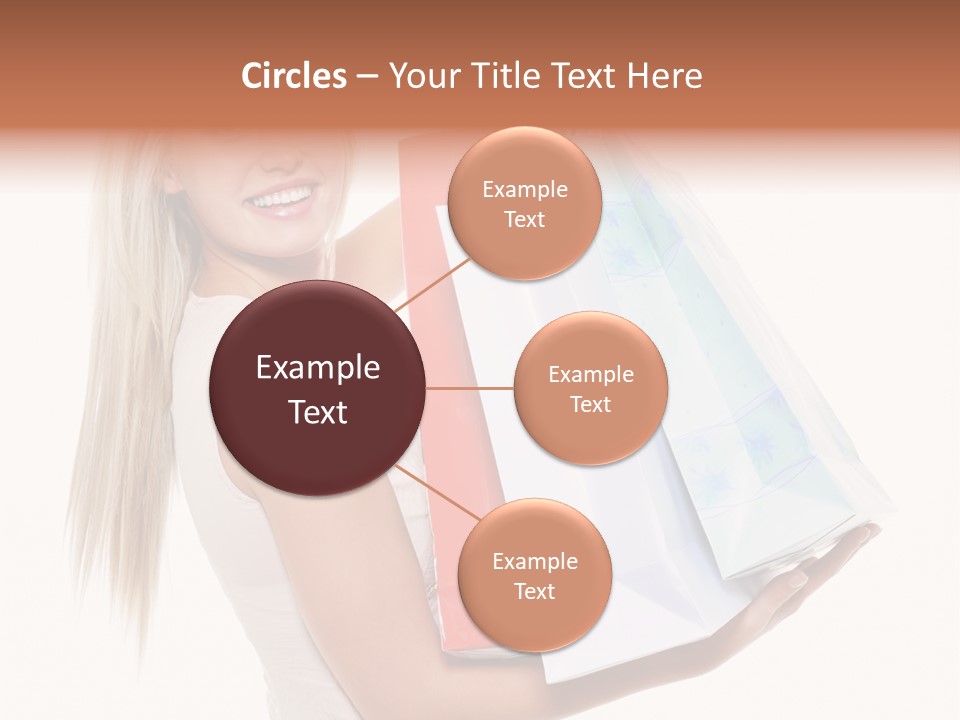 Shopping Blonde Closeup PowerPoint Template