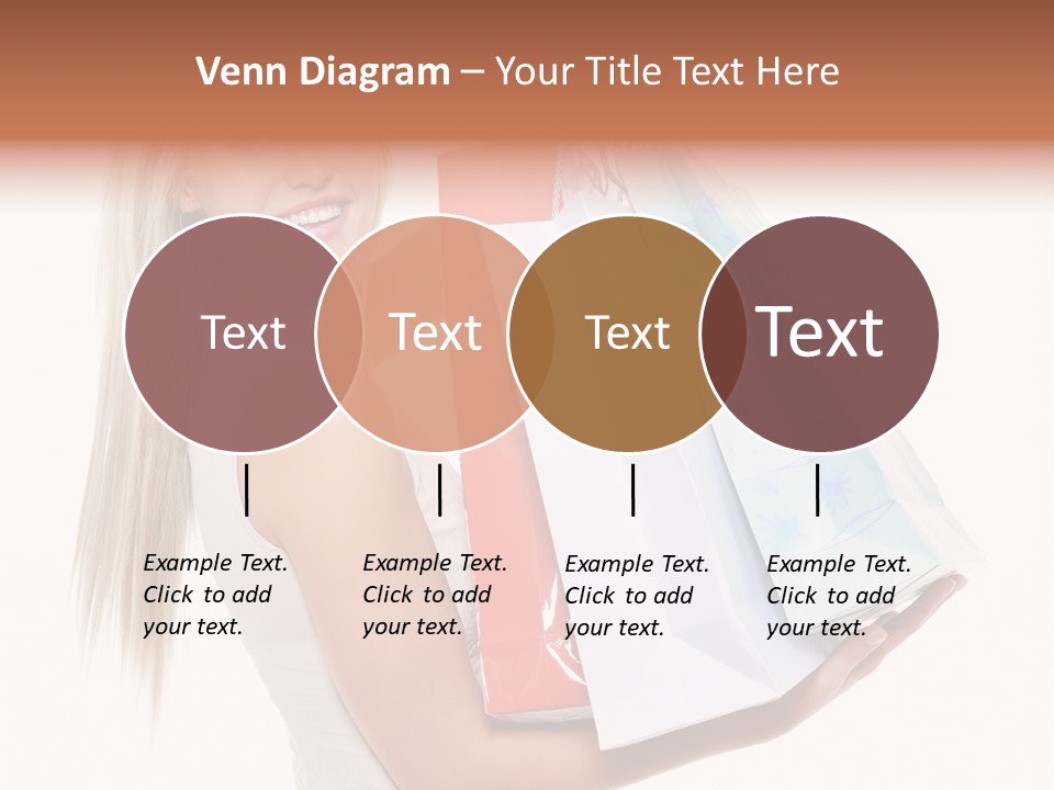 Shopping Blonde Closeup PowerPoint Template