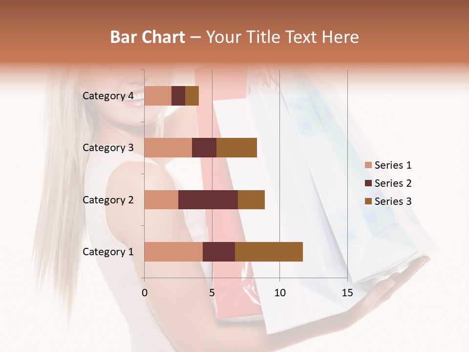 Shopping Blonde Closeup PowerPoint Template