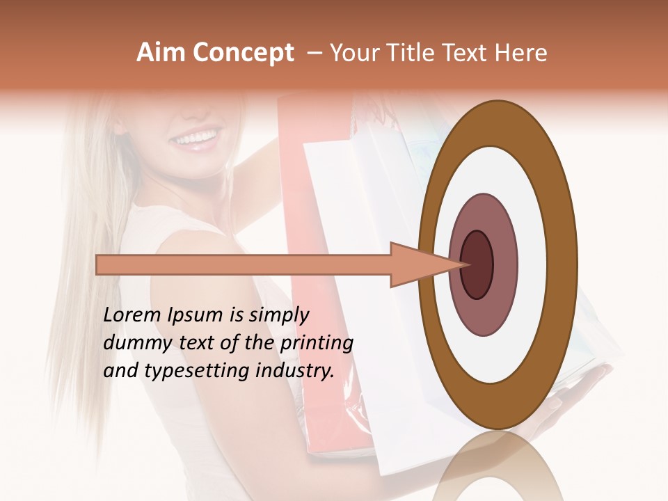 Shopping Blonde Closeup PowerPoint Template