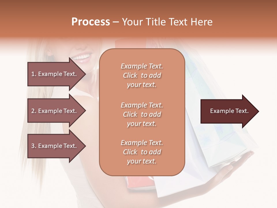 Shopping Blonde Closeup PowerPoint Template