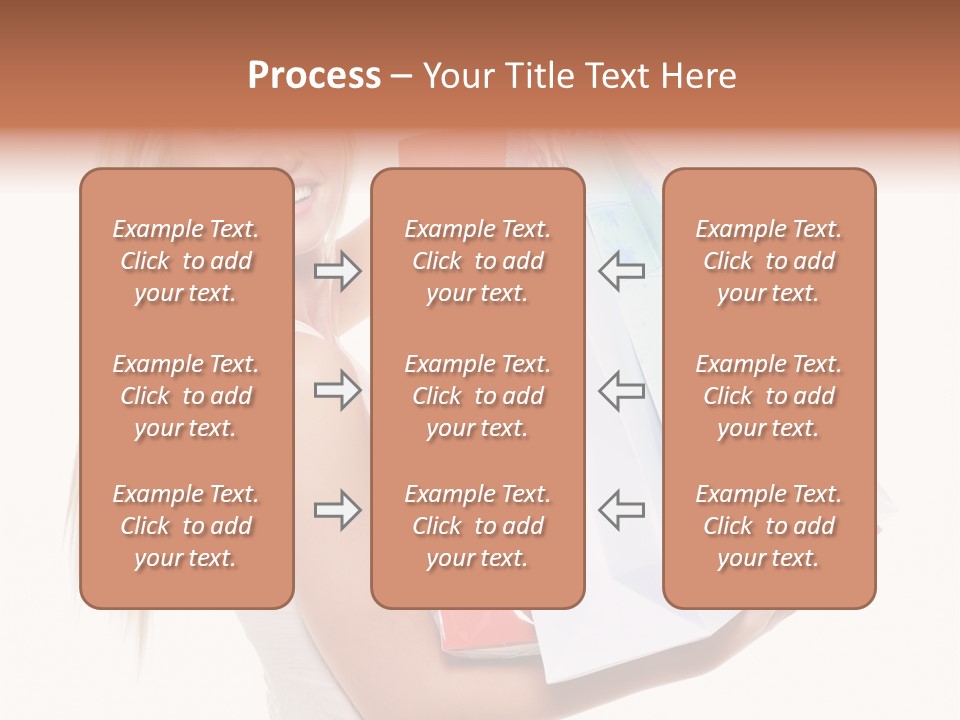 Shopping Blonde Closeup PowerPoint Template