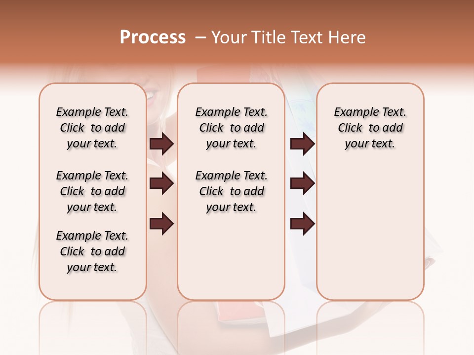 Shopping Blonde Closeup PowerPoint Template