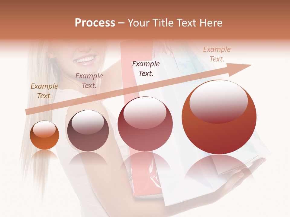 Shopping Blonde Closeup PowerPoint Template