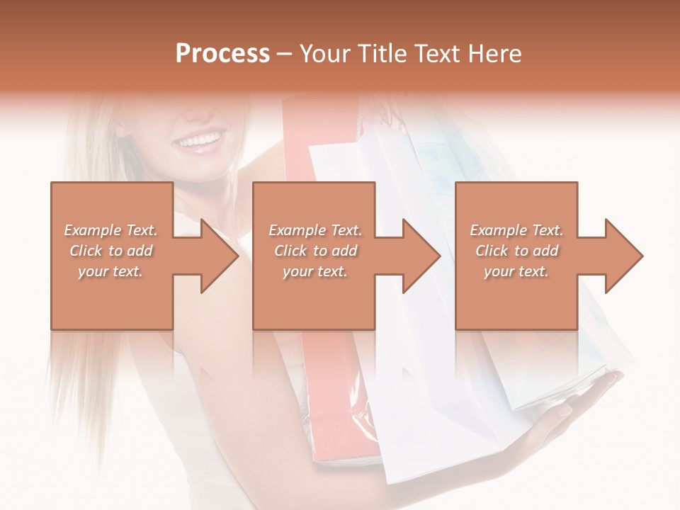 Shopping Blonde Closeup PowerPoint Template
