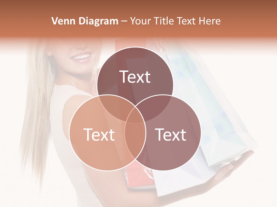 Shopping Blonde Closeup PowerPoint Template