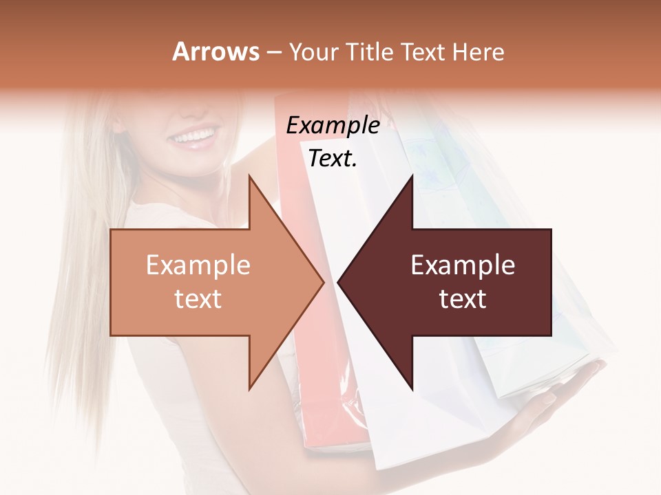 Shopping Blonde Closeup PowerPoint Template