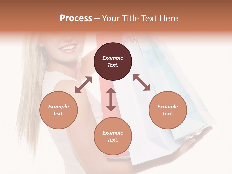 Shopping Blonde Closeup PowerPoint Template