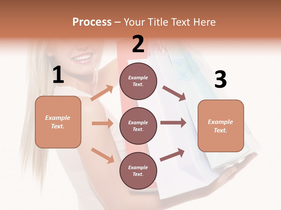 Shopping Blonde Closeup PowerPoint Template