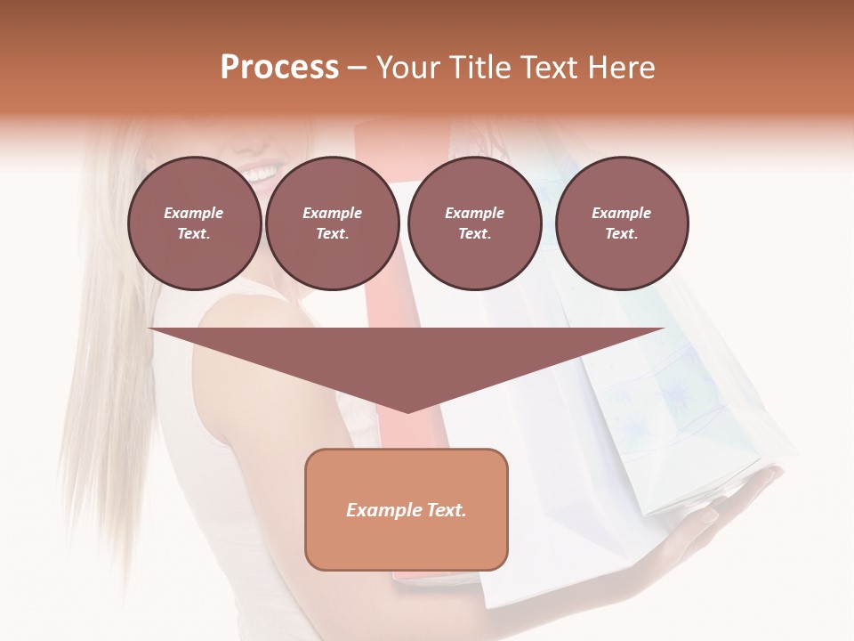 Shopping Blonde Closeup PowerPoint Template