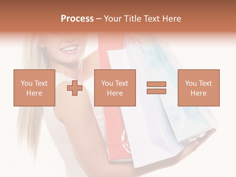 Shopping Blonde Closeup PowerPoint Template
