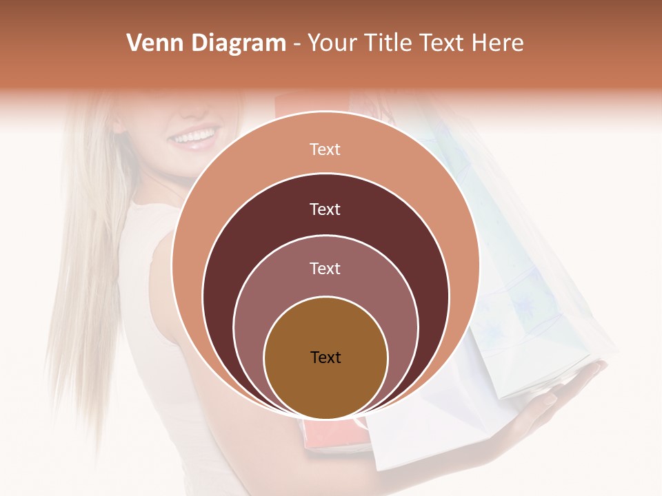 Shopping Blonde Closeup PowerPoint Template
