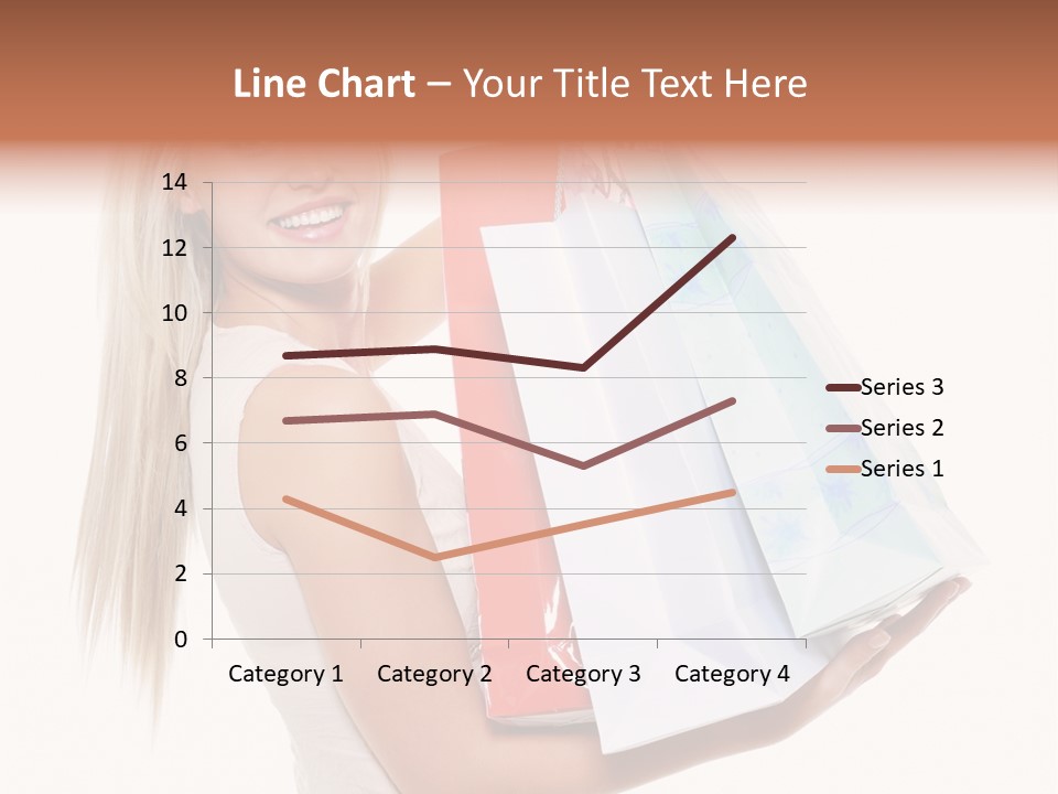 Shopping Blonde Closeup PowerPoint Template