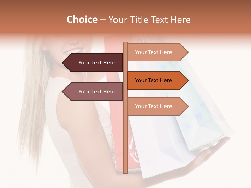 Shopping Blonde Closeup PowerPoint Template