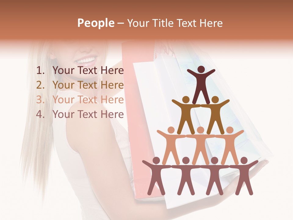 Shopping Blonde Closeup PowerPoint Template