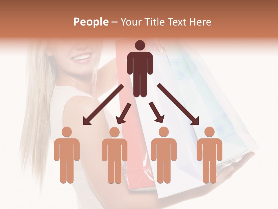 Shopping Blonde Closeup PowerPoint Template