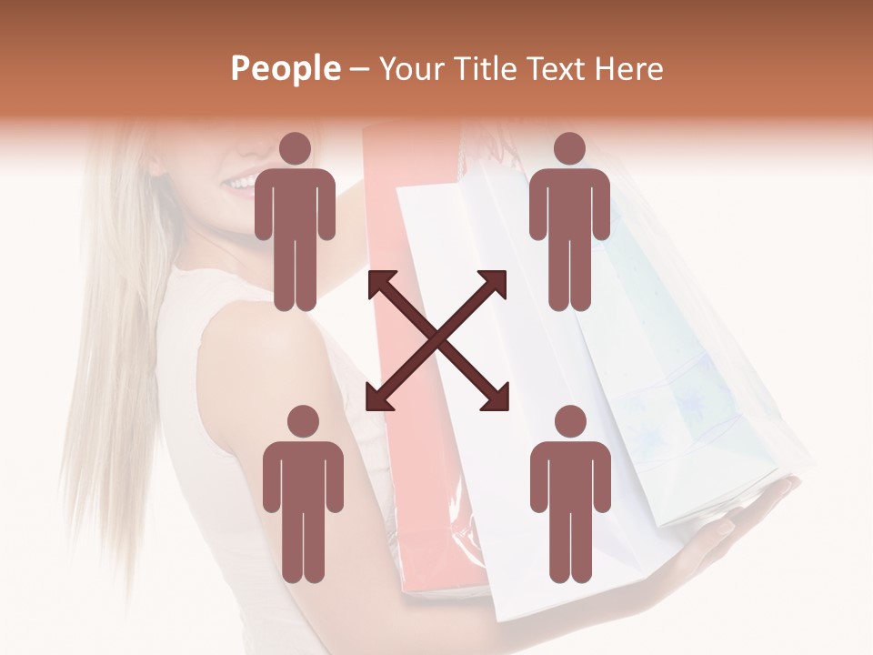 Shopping Blonde Closeup PowerPoint Template